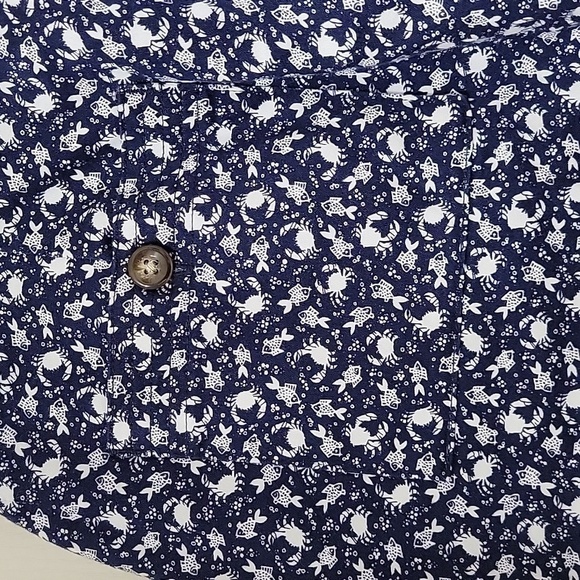 Dockers, Size 4P, Every Day Skooter Skort, Blue with White Fish & Crab Pattern - Picture 3 of 10